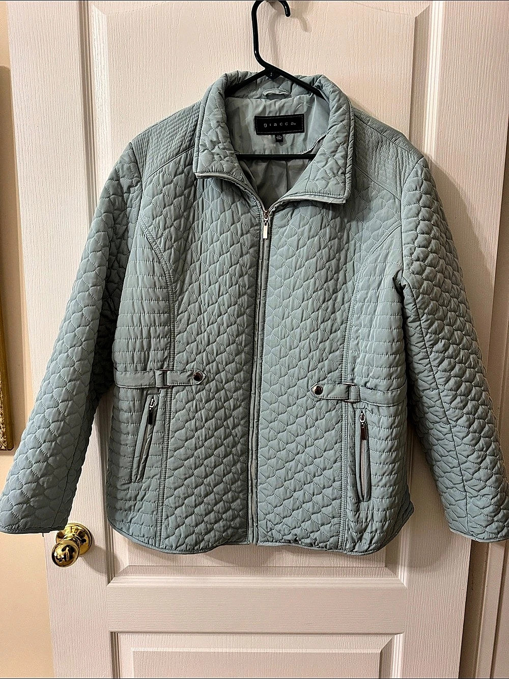 Giacca Quilted Puffer Jacket in Green XXL Like New